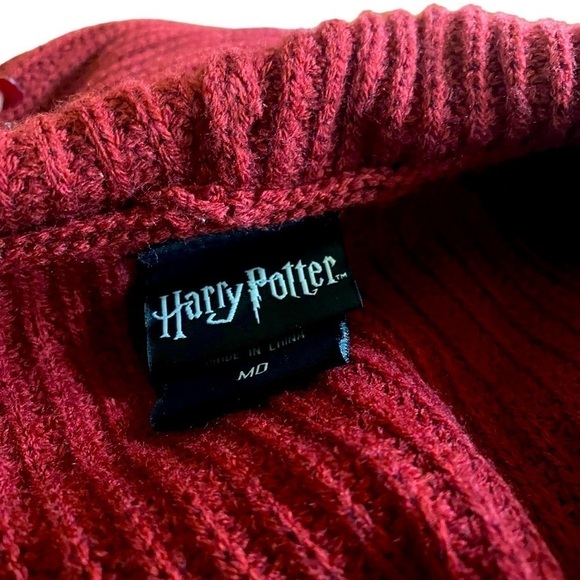 Harry Potter GRYFFYINDER Cardigan Knit Hooded Sweater Women’s Size Mediu… - Picture 5 of 11